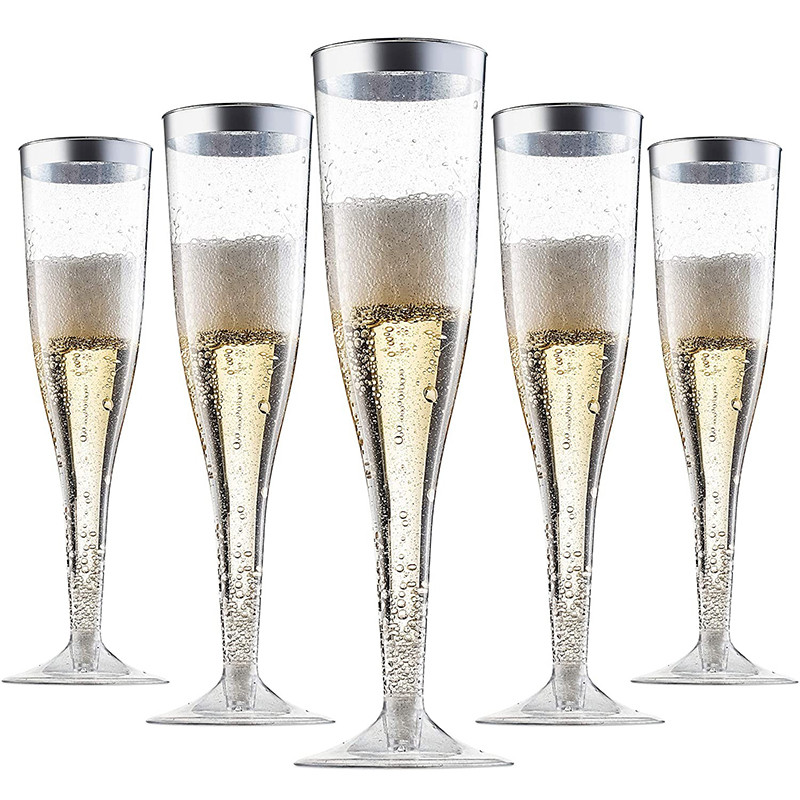 6 ΤΕΜ. Ποτήρι κόκκινου κρασιού μιας χρήσης Πλαστικά φλάουτα σαμπάνιας ποτήρια κοκτέιλ Κύπελλο γαμήλιου πάρτι Προμήθειες Κύπελλα ποτών μπαρ