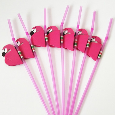 50gab plastmasas salmiņi Flamingo ananāsu salmiņi kokteiļu salmiņi Havaju salu tropu dzimšanas dienas svinību dekorācijas kāzu piederumi