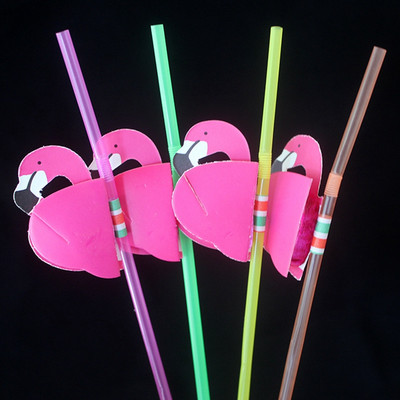 50gab plastmasas salmiņi Flamingo ananāsu salmiņi kokteiļu salmiņi Havaju salu tropu dzimšanas dienas svinību dekorācijas kāzu piederumi