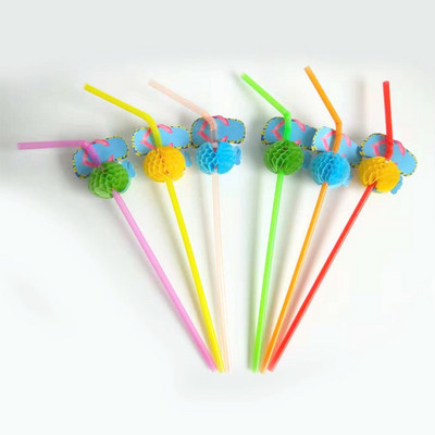 50gab plastmasas salmiņi Flamingo ananāsu salmiņi kokteiļu salmiņi Havaju salu tropu dzimšanas dienas svinību dekorācijas kāzu piederumi