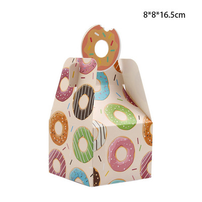 1Σετ ντόνατς Επιτραπέζια σκεύη μιας χρήσης Χάρτινα πιάτα Φλιτζάνια Κουτιά καραμελών για χριστουγεννιάτικα στολίδια πάρτι για κορίτσια DIY Προμήθειες για πάρτι