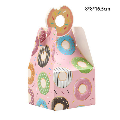1Σετ ντόνατς Επιτραπέζια σκεύη μιας χρήσης Χάρτινα πιάτα Φλιτζάνια Κουτιά καραμελών για χριστουγεννιάτικα στολίδια πάρτι για κορίτσια DIY Προμήθειες για πάρτι