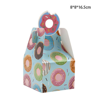 1Σετ ντόνατς Επιτραπέζια σκεύη μιας χρήσης Χάρτινα πιάτα Φλιτζάνια Κουτιά καραμελών για χριστουγεννιάτικα στολίδια πάρτι για κορίτσια DIY Προμήθειες για πάρτι