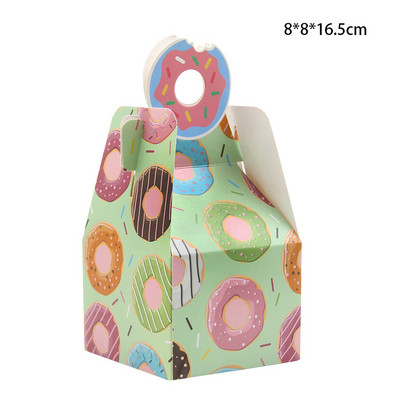 1Σετ ντόνατς Επιτραπέζια σκεύη μιας χρήσης Χάρτινα πιάτα Φλιτζάνια Κουτιά καραμελών για χριστουγεννιάτικα στολίδια πάρτι για κορίτσια DIY Προμήθειες για πάρτι