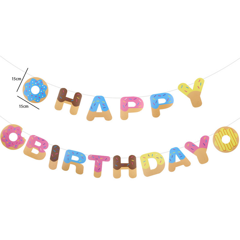 1Σετ ντόνατς Επιτραπέζια σκεύη μιας χρήσης Χάρτινα πιάτα Φλιτζάνια Κουτιά καραμελών για χριστουγεννιάτικα στολίδια πάρτι για κορίτσια DIY Προμήθειες για πάρτι