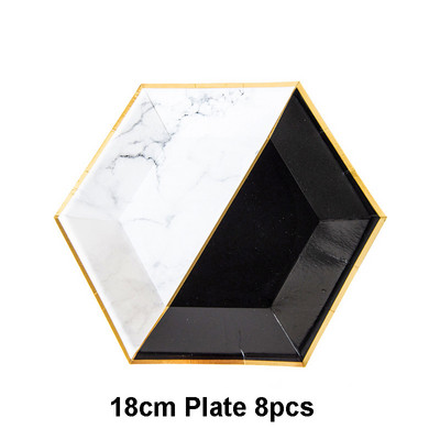 Musta valge triibuga ühekordsed lauanõud Pulmapeo Pabertaldrikud Salvrätikud Tassid Õlekõrred Laste sünnipäevapeo uusaastakaunistus