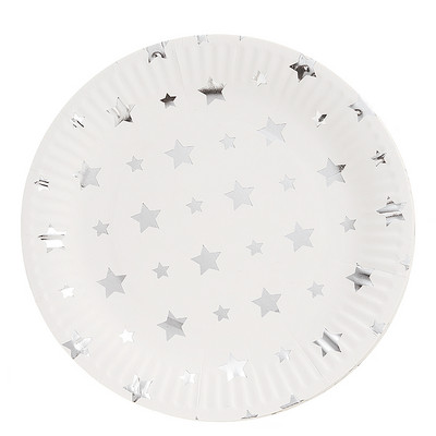 10 bucăți/lot 7 inch folie de aur cu puncte pentru ziua de naștere, pentru nunta, pentru decorare, farfurii de hârtie de unică folosință, favoruri pentru baby shower.