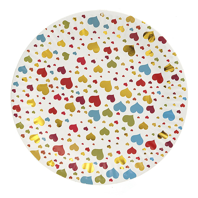 10 bucăți/lot 7 inch folie de aur cu puncte pentru ziua de naștere, pentru nunta, pentru decorare, farfurii de hârtie de unică folosință, favoruri pentru baby shower.