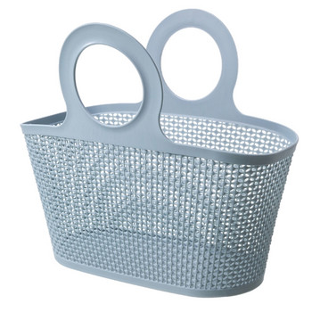 Q9QF Пластмасова преносима кошница за баня Шампоан Кошница за съхранение на различни предмети Издълбайте Организирайте