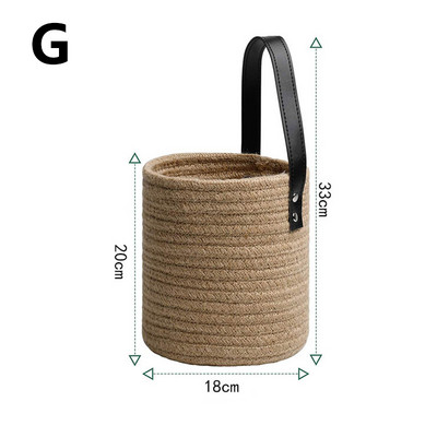 JAUNS virtuves glabāšanas grozs ar rokturi, ar rokām austi piekaramie grozi pie sienas, pīti augu puķu podi, mājas dārza dekori