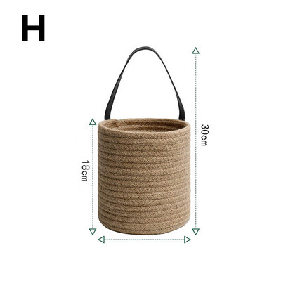 JAUNS virtuves glabāšanas grozs ar rokturi, ar rokām austi piekaramie grozi pie sienas, pīti augu puķu podi, mājas dārza dekori