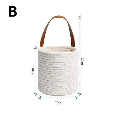 JAUNS virtuves glabāšanas grozs ar rokturi, ar rokām austi piekaramie grozi pie sienas, pīti augu puķu podi, mājas dārza dekori