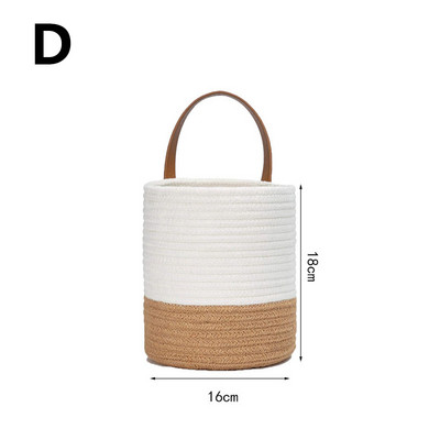 JAUNS virtuves glabāšanas grozs ar rokturi, ar rokām austi piekaramie grozi pie sienas, pīti augu puķu podi, mājas dārza dekori