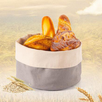 Καλάθι Ψωμί Λινά Τσάντα Ψωμιού Αποθήκευση Τροφίμων Τσάντες επαναχρησιμοποιήσιμων λαχανικών Κρέμα Τσάντα ψωμιού Βαμβακερή καμβά Τσάντες παραγωγής για φρούτο ρύζι #G2