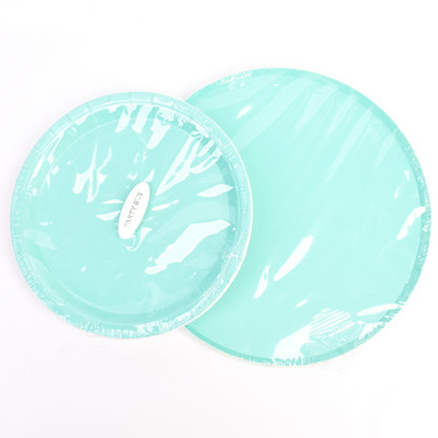 8 tk pastelltaldrikud Macaron Rainbow 1. sünnipäevapeo kaunistus lauanõud Sinine roosa Baby Shower ristimispaberist ühekordne taldrik