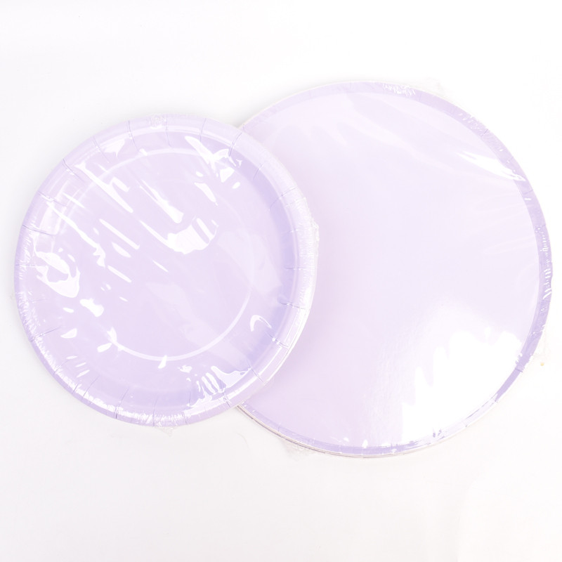 8 tk pastelltaldrikud Macaron Rainbow 1. sünnipäevapeo kaunistus lauanõud Sinine roosa Baby Shower ristimispaberist ühekordne taldrik