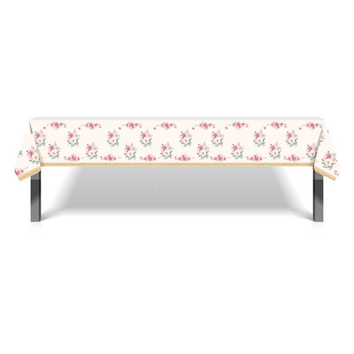 Χαρτί με λουλούδια Επιτραπέζια σκεύη μιας χρήσης προμήθειες για πάρτι τσαγιού χάρτινο πιάτο φλιτζάνι χαρτοπετσέτα ντους μωρού διακόσμηση πάρτι γενεθλίων διακόσμηση γάμου