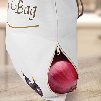 Τσάντα πατάτας Καμβάς τσέπης Τσάντα αποθήκευσης κρεμμυδιού Σπίτι Κουζίνα με κορδόνι για σχέδιο Τσάντα αγορών