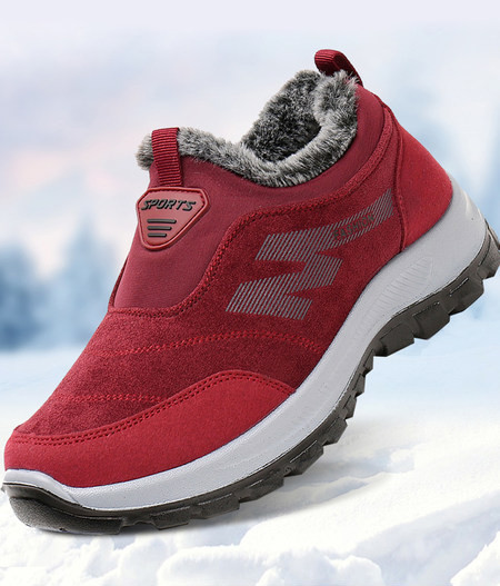 Adidași de iarnă de damă cu inscripție și talpă aspră