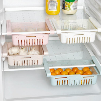 Fridge Organizer Κουτί αποθήκευσης Συρτάρι ψυγείου Πλαστικό δοχείο αποθήκευσης Ράφι Φρούτα αυγά Θήκη αποθήκευσης τροφίμων Αξεσουάρ κουζίνας