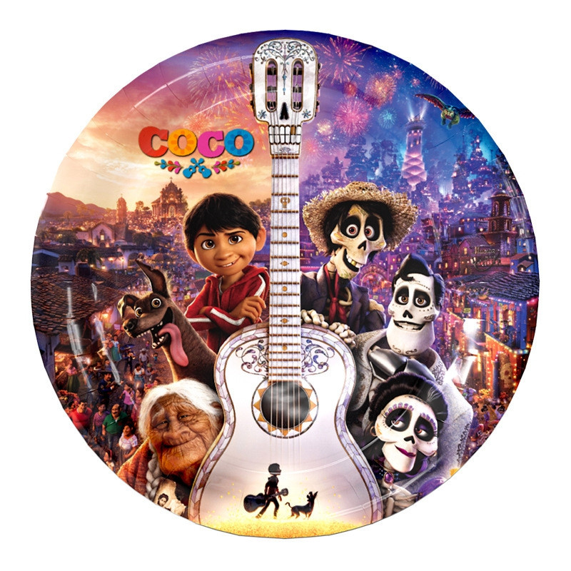 Θέμα ταινίας περιπέτειας Coco για γενέθλια για αποκριάτικο πάρτι Προμήθειες στηρίγματα Διάταξη Διακόσμηση Πιάτο Κύπελλο Επιτραπέζιο κοστούμι