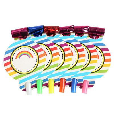 Μπομπονιέρες για πάρτι Cloud Rainbow Παιδικά χάρτινα πιάτα γενεθλίων Κύπελλο καρτούν Επιδόρπιο Πιάτο τούρτας Γάμος Προμήθειες γιορτής