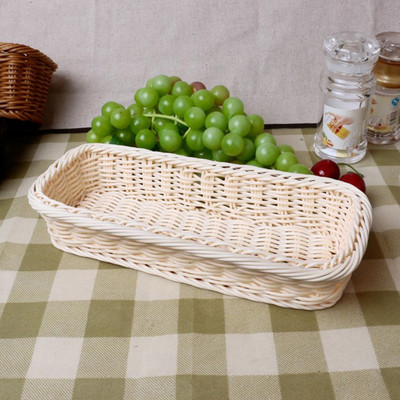 Kvadratna košara za kruh od ratana, voće, hrana, vilica, žlica, nož, držač košare za pohranu za restoran, dekoracija svadbenog stola 3 veličine