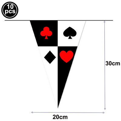 Pokkerimänguteemalised sünnipäevapeotarbed Kasiinoõhtu Ühekordsed lauanõud Taldrikud Salvrätikud Las Vegase teemaline Kasiino peokaunistus