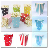 10 tk Roosa triibuline lainetäpp paber popkorni karbid kott Sünnipäeva popkorni kommid Sanck lemmikkotid Filmipeo lauanõud