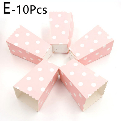 10 tk Roosa triibuline lainetäpp paber popkorni karbid kott Sünnipäeva popkorni kommid Sanck lemmikkotid Filmipeo lauanõud