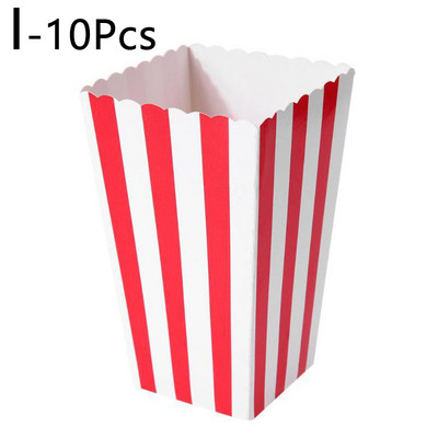 10 tk Roosa triibuline lainetäpp paber popkorni karbid kott Sünnipäeva popkorni kommid Sanck lemmikkotid Filmipeo lauanõud