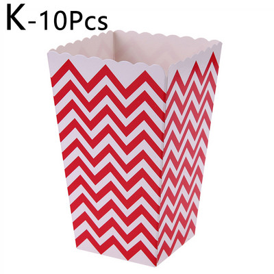 10 tk Roosa triibuline lainetäpp paber popkorni karbid kott Sünnipäeva popkorni kommid Sanck lemmikkotid Filmipeo lauanõud
