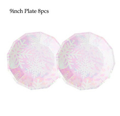 Partide în formă de lebădă Curcubeu Veselă de unică folosință Cești de hârtie Farfurie Paie Favoruri pentru petrecerea de naștere Baby Shower Decorat Rechizite pentru petrecere