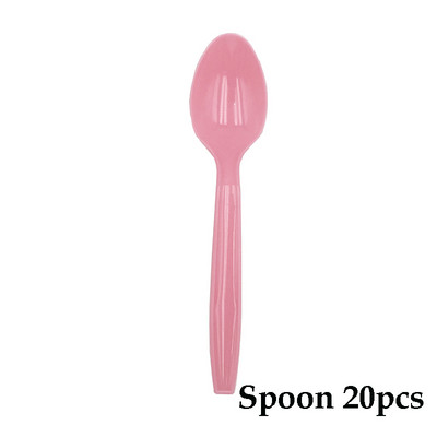 Pribor za jelo za jednokratnu upotrebu Desert Roza Plava Žlica Vilica Nož Pribor za jelo s dugom drškom Božićna rođendanska zabava Pribor za vjenčanje