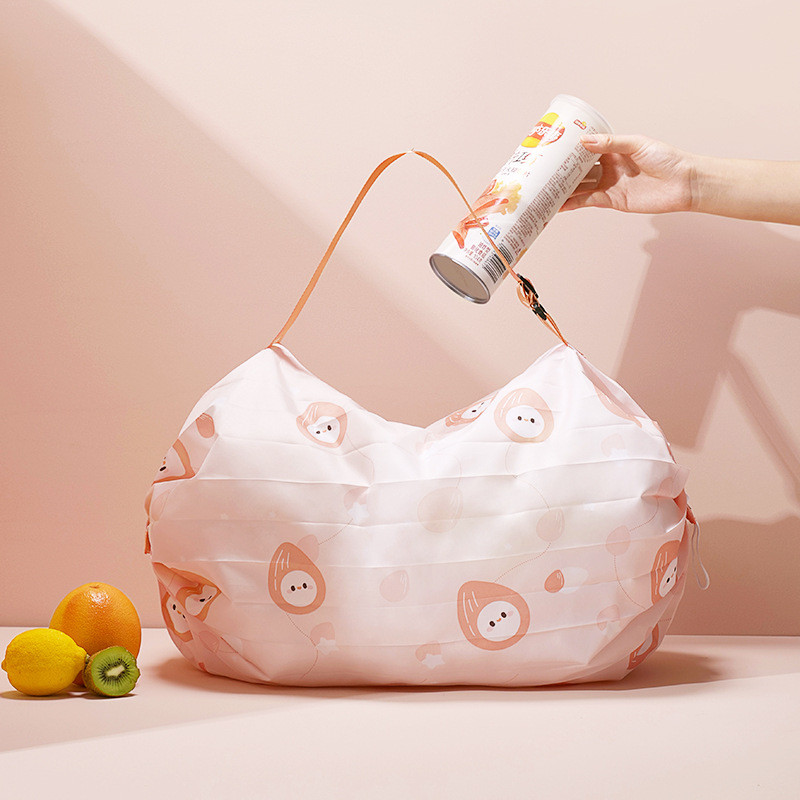 Geantă de cumpărături pliabilă Geantă de pânză de călătorie, portabilă, de mare capacitate, cu flori de mari dimensiuni.