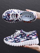 Tenisi casual dama imprimati cu talpa inalta