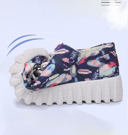 Tenisi casual dama imprimati cu talpa inalta