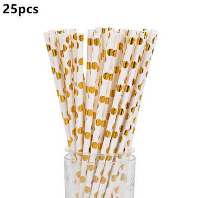 Χρυσά χάρτινα πιάτα μιας χρήσης Φλιτζάνια Ψάθινο χαρτοπετσέτες Σετ σερβίτσια για κέικ για ενήλικες παιδικά είδη πάρτι γενεθλίων Διακόσμηση με χρυσό θέμα