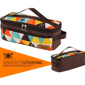 Επαναχρησιμοποιήσιμη τσάντα αποθήκευσης Τσάντα μαχαιροπήρουνων για υπαίθριο μπάρμπεκιου για πικ-νικ Κάμπινγκ Επιτραπέζια σκεύη Μαχαίρι Πιρούνι Κουτάλι Τσάντα Οργάνωση σειρά κουζίνας
