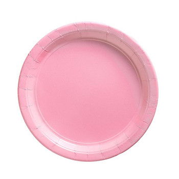 Καθαρό ροζ πλαστικό μιας χρήσης σερβίτσιο για πάρτι Πιάτο πετσέτας για παιδιά ντεκόρ για πάρτι γενεθλίων Ροζ θέμα γάμου Προμήθειες δείπνου