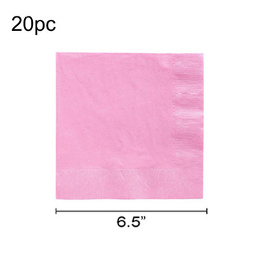 Čisto ružičasto jednokratno plastično posuđe za zabavu Šalica Tanjur Salveta Dekoracija dječje rođendanske zabave Ružičasta oprema za večeru na temu vjenčanja