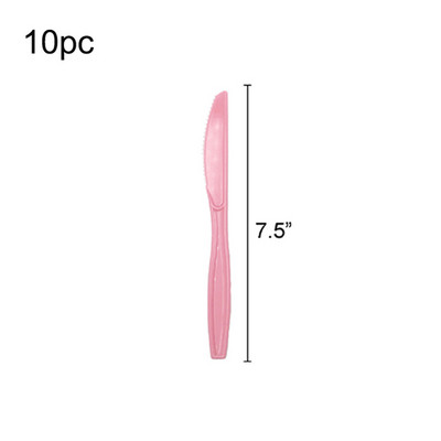 Čisto ružičasto jednokratno plastično posuđe za zabavu Šalica Tanjur Salveta Dekoracija dječje rođendanske zabave Ružičasta oprema za večeru na temu vjenčanja