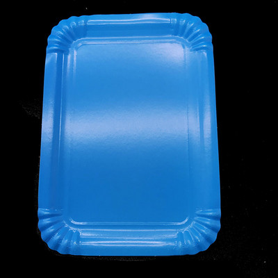 10 kom/lot crni pravokutni papirnati tanjuri jednobojni jednokratni tanjuri crne boje ukrasi za zabave papirnati tanjuri čiste boje