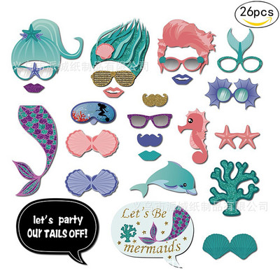 Potrepštine za zabavu Male sirene Rekviziti za fotografije Sirena Dekoracija Pokloni za rođendansku zabavu sirena Dekoracije za dječje rođendane ww02