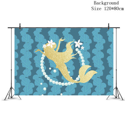 Potrepštine za zabavu Male sirene Rekviziti za fotografije Sirena Dekoracija Pokloni za rođendansku zabavu sirena Dekoracije za dječje rođendane ww02
