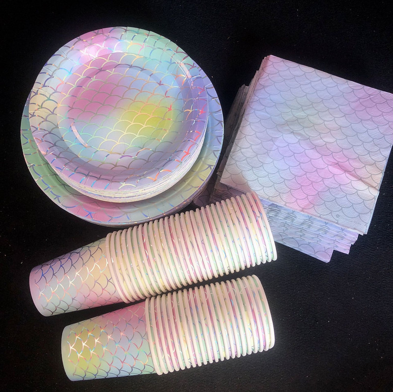 Potrepštine za zabavu Male sirene Rekviziti za fotografije Sirena Dekoracija Pokloni za rođendansku zabavu sirena Dekoracije za dječje rođendane ww02