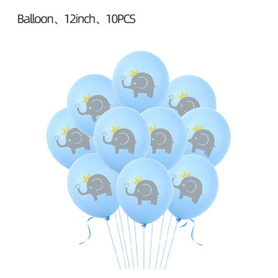 Jednokratno posuđe s motivom cvijeta plavog slona, papirnate čaše, salvete, set ukrasa za pozadinu za rođendane za dječake