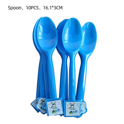 Jednokratno posuđe s motivom cvijeta plavog slona, papirnate čaše, salvete, set ukrasa za pozadinu za rođendane za dječake