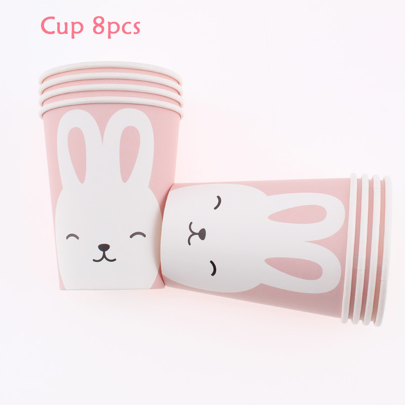 Gimtadienio vakarėlio indai triušiams