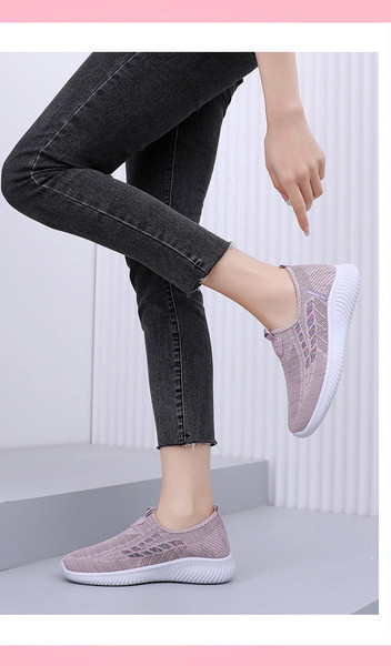 Γυναικεία υφασμάτινα αθλητικά παπούτσια με λογότυπο από ύφασμα που αναπνέει